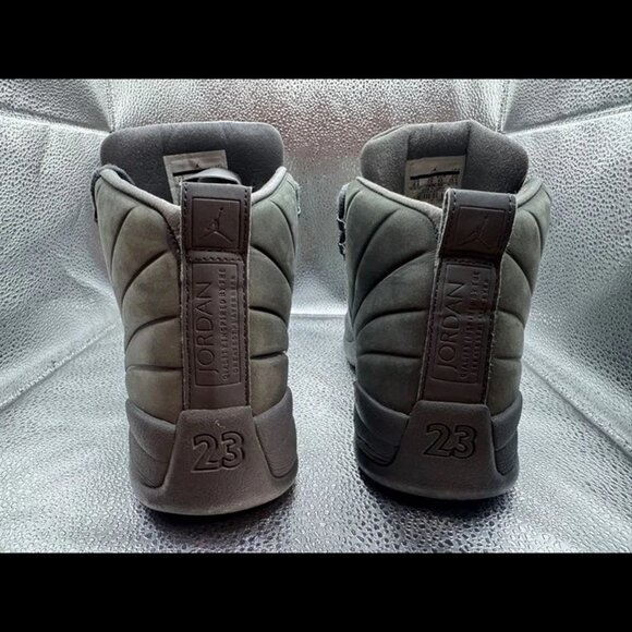 Size 8.5 - PSNY x Air Jordan 12 Retro Grey Jumpman Athletic Shoes 130690-003 - Picture 8 of 13